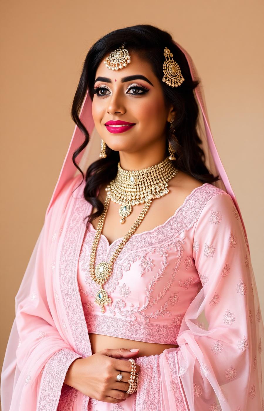 Pastel bridal look